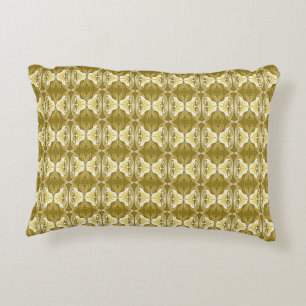 Art Deco wallpaper pattern - gold and white Decorative Pillow