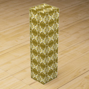 Art Deco wallpaper pattern - gold and white Wine Box