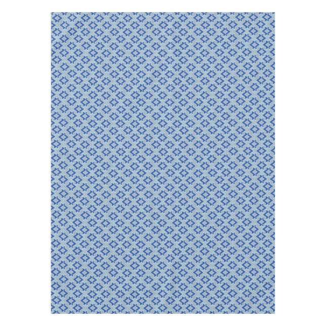 Art Deco Wallpaper Pattern, Gray / Grey and Blue Tablecloth (Front)