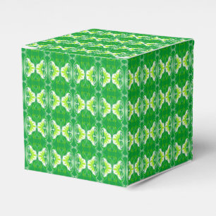 Art Deco wallpaper pattern - green and white Favor Boxes