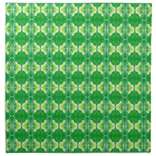 Art Deco wallpaper pattern - green and white Napkin