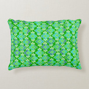 Art Deco Wallpaper Pattern, Jade Green Decorative Pillow
