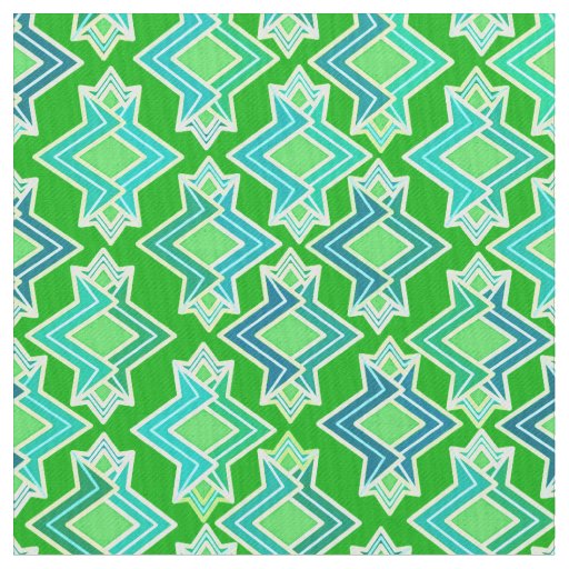 Art Deco Wallpaper Pattern, Jade Green Fabric