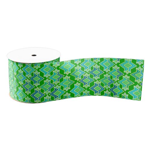 Art Deco Wallpaper Pattern Jade Green Grosgrain Ribbon