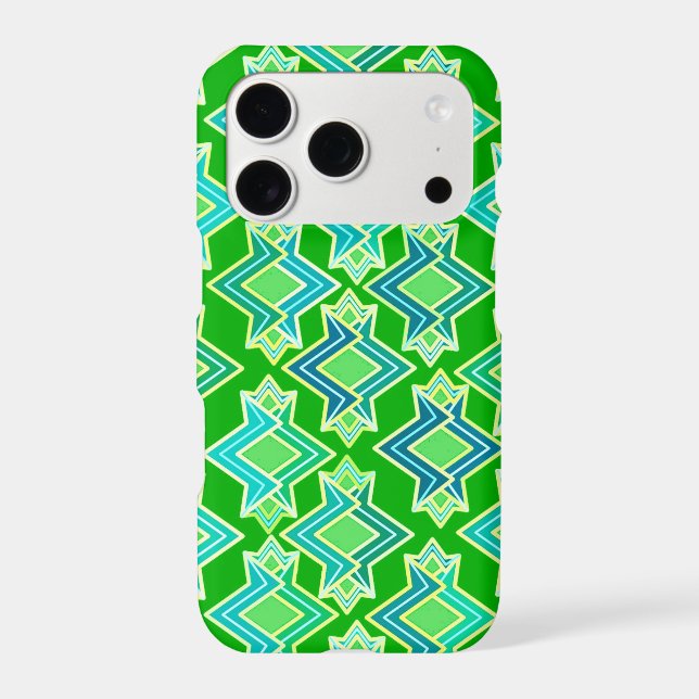 Art Deco Wallpaper Pattern, Jade Green Iphone Case (Back)