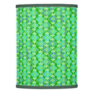 Art Deco Wallpaper Pattern, Jade Green Lamp Shade