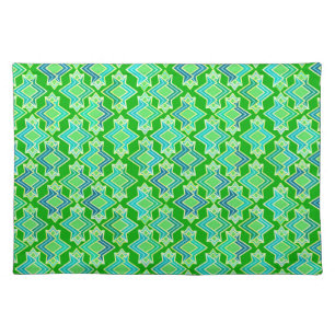 Art Deco Wallpaper Pattern, Jade Green Placemat