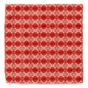 Art Deco wallpaper pattern - red and white Bandana