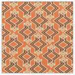 Art Deco Wallpaper Pattern, Terracotta / Rust Fabric