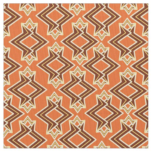Art Deco Wallpaper Pattern Terracotta  Rust Fabric