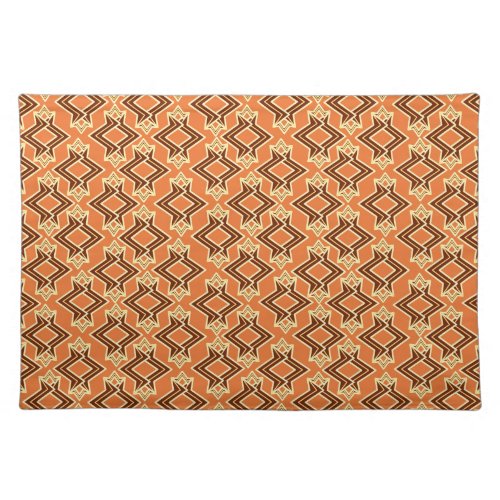 Art Deco Wallpaper Pattern Terracotta  Rust Placemat