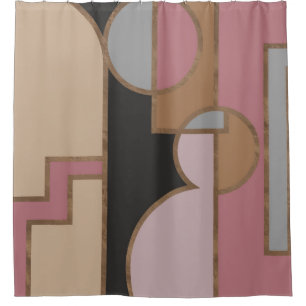 Art deco warm pastels #1 shower curtain