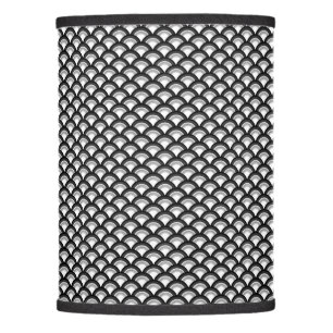 Art Deco wave pattern - black and white Lamp Shade