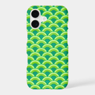 Art Deco wave pattern - jade green iPhone 17 Case