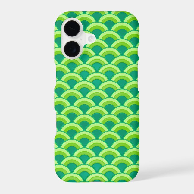 Art Deco wave pattern - jade green Case-Mate iPhone Case (Back)