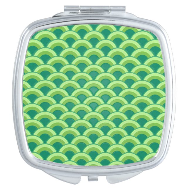 Art Deco wave pattern - jade green Compact Mirror (Front)