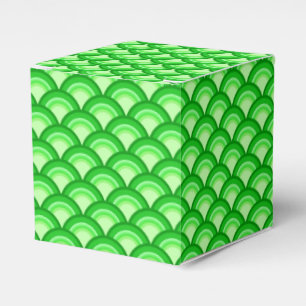 Art Deco wave pattern - jade green Favor Boxes