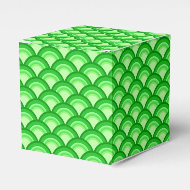 Art Deco wave pattern - jade green Favor Boxes (Front Side)