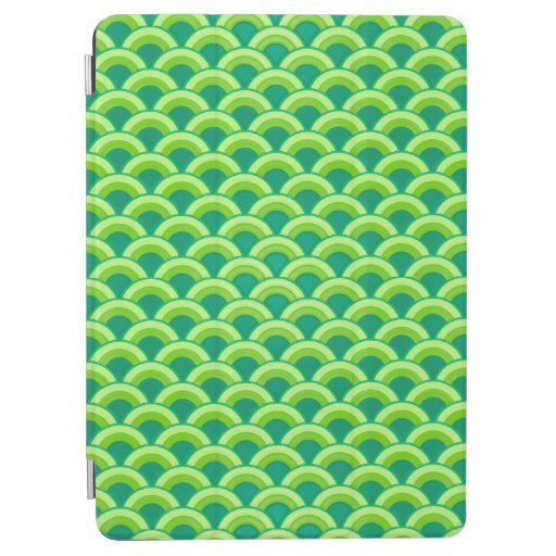 Art Deco wave pattern - jade green iPad Air Cover
