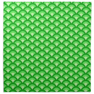 Art Deco wave pattern - jade green Napkin