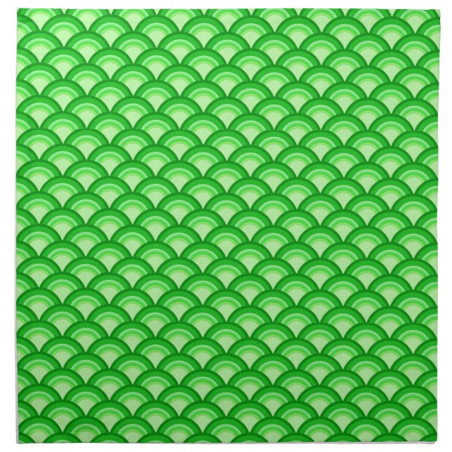 Art Deco wave pattern - jade green Napkin (Front)
