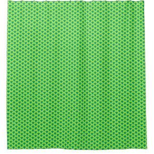 Art Deco wave pattern - jade green Shower Curtain
