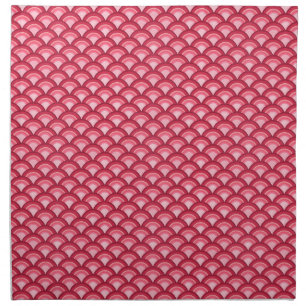 Art Deco wave pattern - red and fuchsia Cloth Napkin