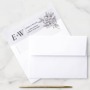 Art Deco Wedding A7 Envelope Liner   Elegant Gatsb