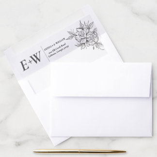 Art Deco Wedding A7 Envelope Liner | Elegant Gatsb