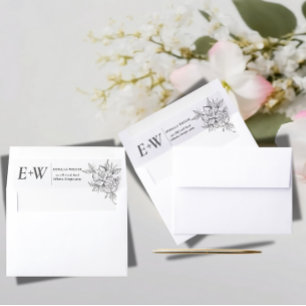 Art Deco Wedding A7 Envelope Liner Elegant Gatsb