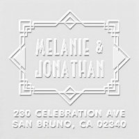 Art Deco Wedding Border Return Address