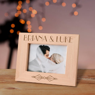 Art Deco Wedding Couples Or Family Custom Text Engraved Frames