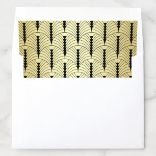 Art Deco Wedding Elegant Gold Black Great Gatsby Envelope Liner