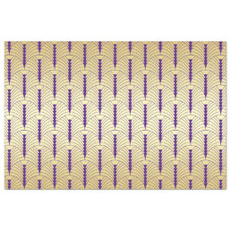 Art Deco Wedding Gold Purple Palmetto Pattern Tissue Paper