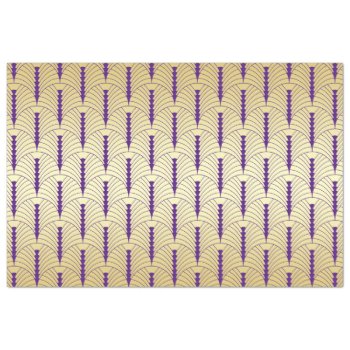 Art Deco Wedding Gold Purple Palmetto Pattern Tissue Paper by BCVintageLove at Zazzle