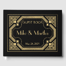 Art Deco Wedding Guest Book