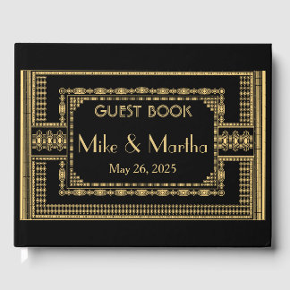 Art Deco Wedding Guest Book