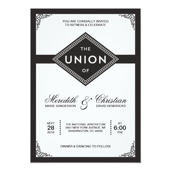 Art Deco Wedding Invitation