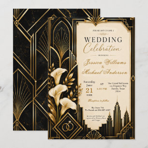 Art Deco Wedding Invitation