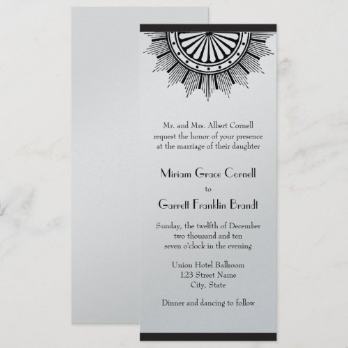 Art Deco Wedding Invitation