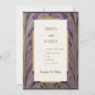 Art Deco Wedding Invitation