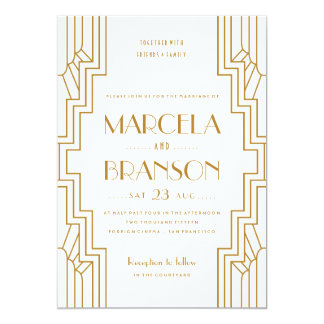 art deco invitations