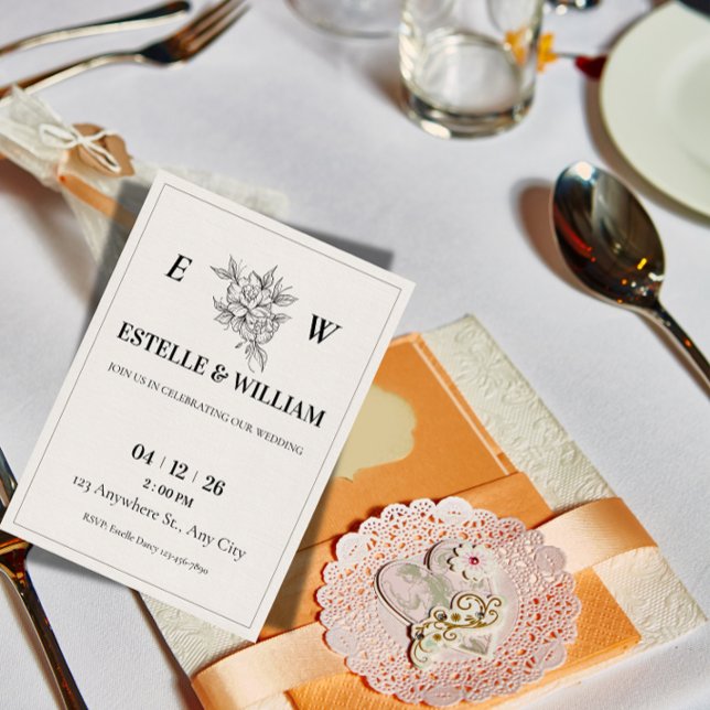 Art Deco Wedding Invitation Template (Creator Uploaded)