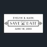 Art Deco Wedding Monogram Save the Date Rubber Stamp<br><div class="desc">Announce your wedding in style with this vintage Art Deco inspired save the date stamp that features a decorative frame design,  vintage style fonts,  and custom text that can be personalized with the bride and groom names and wedding date.</div>