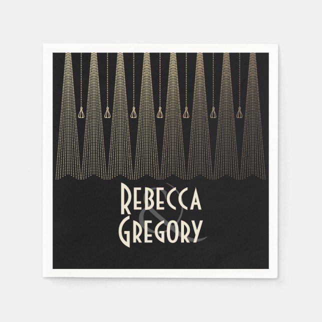 Art Deco Wedding Napkins (Front)