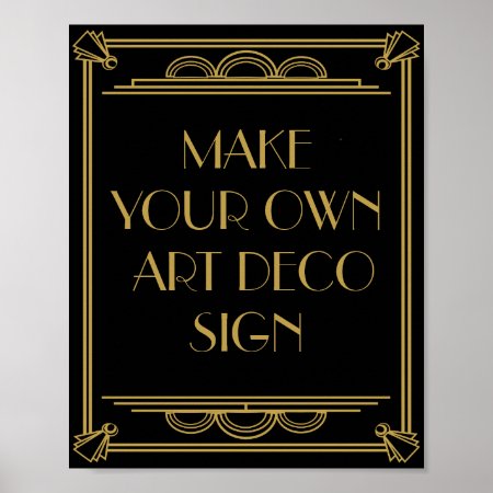 Art Deco Wedding Or Party Sign Make Your Own