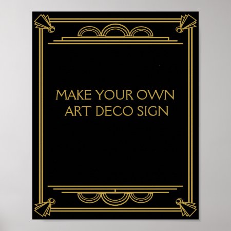 Art Deco Wedding Or Party Sign Make Your Own