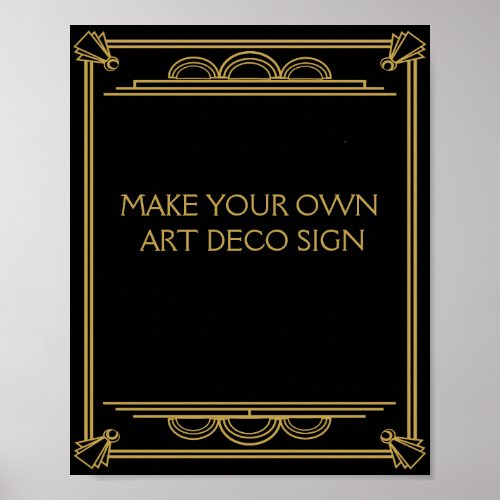 Art Deco Wedding or Party Sign make your own