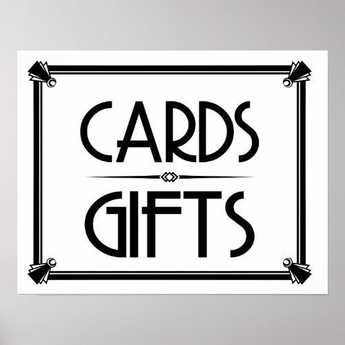 Art Deco WEDDING PARTY CARDS  GIFTS SIGN