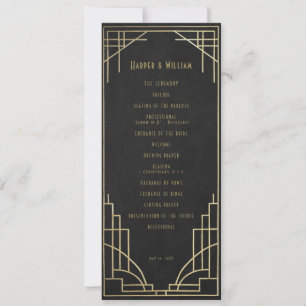 Art Deco wedding program